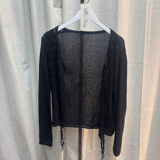 Cop Copine Black Fringe Cardigan