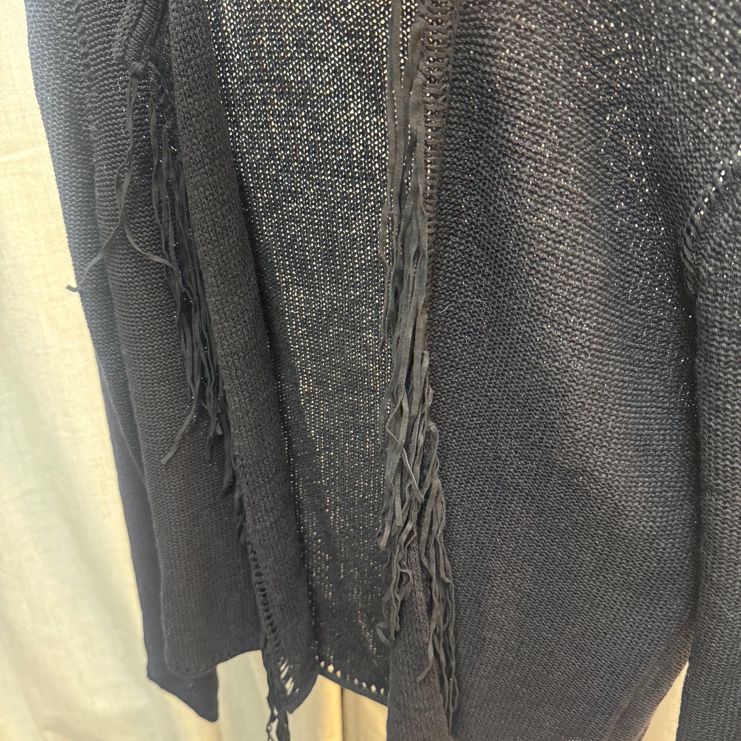Cop Copine Black Fringe Cardigan