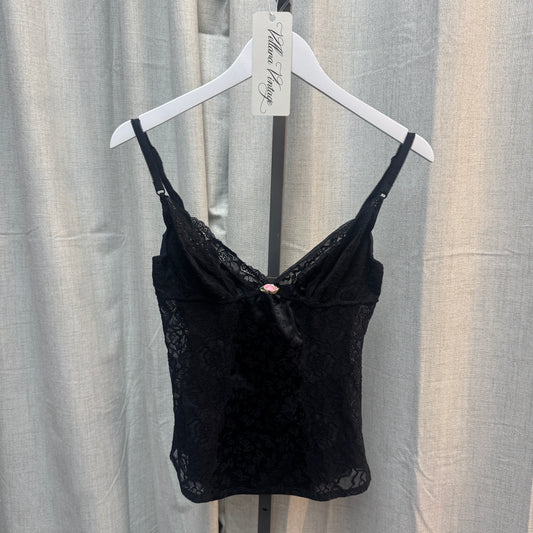 D&G Floral Black Lace Tank Top