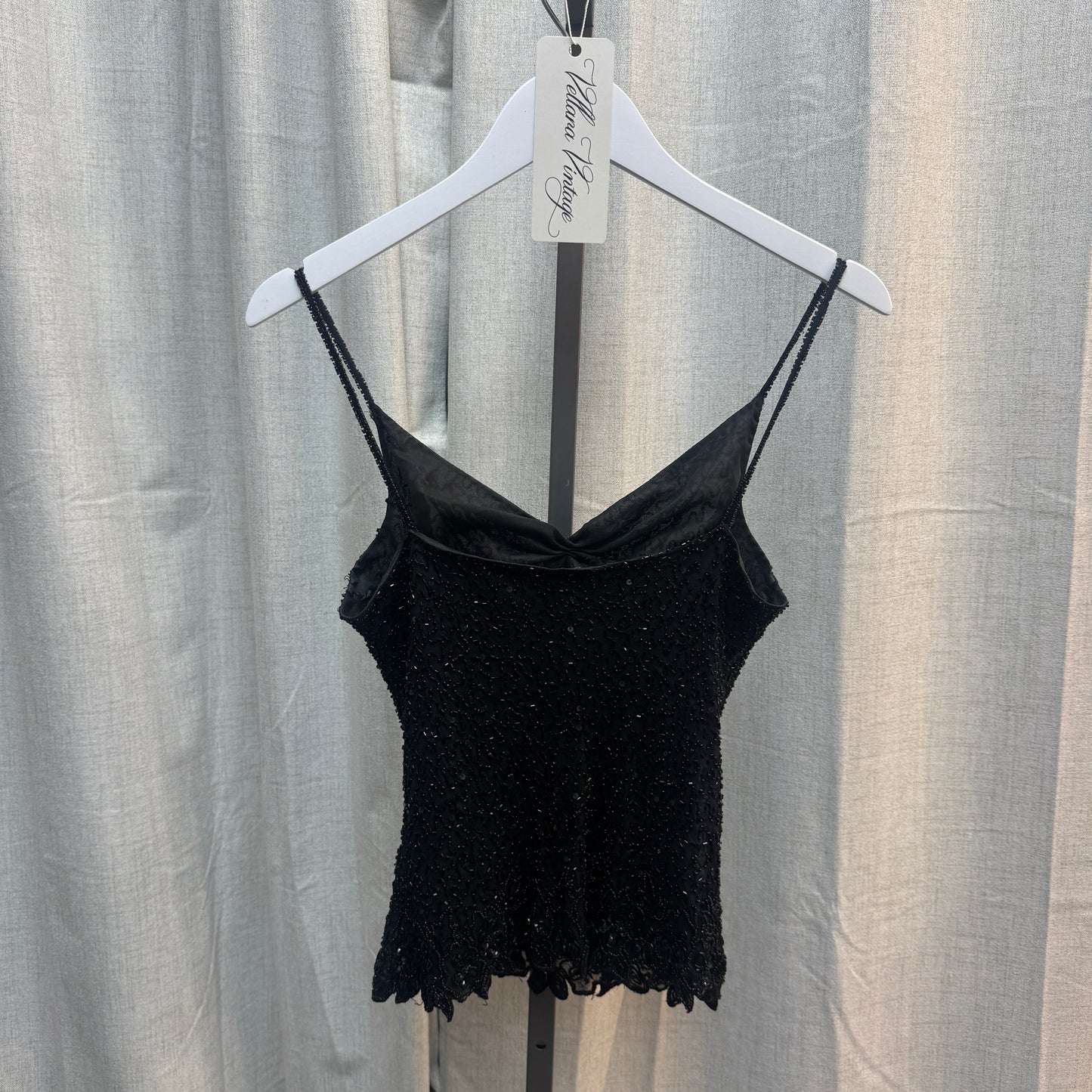 Black Beaded Tank