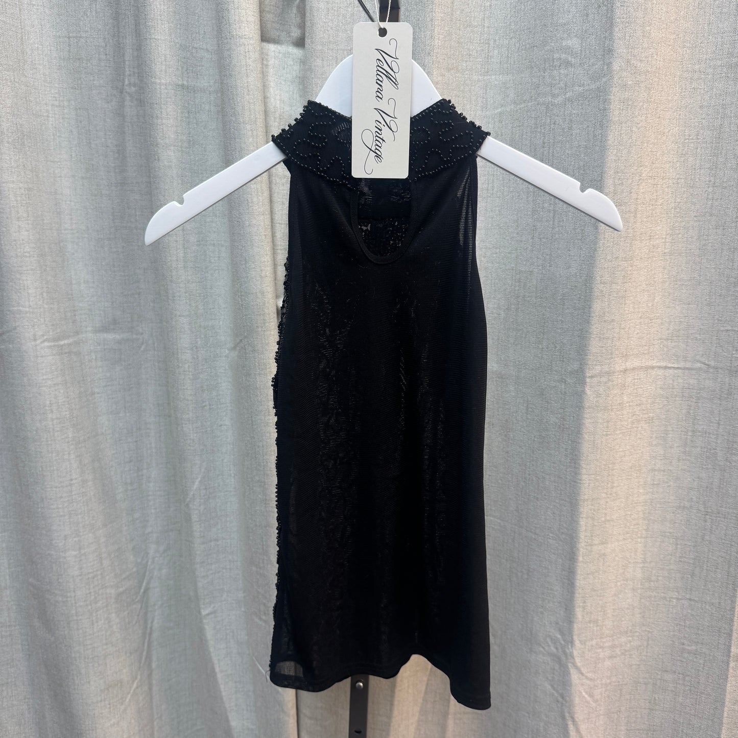 Black Beaded Halter