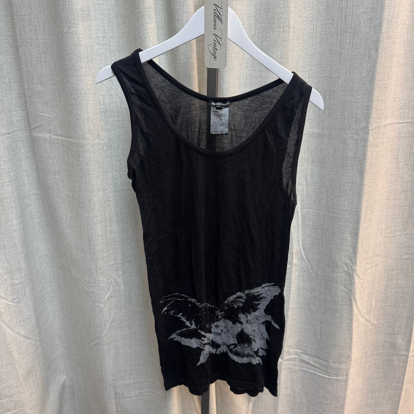 Ann Demeulemeester Graphic Avant Garde Printed Tank Top