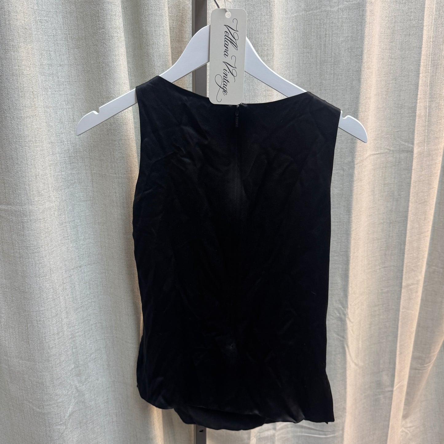 Versace Cowl Neck Black Tank Top
