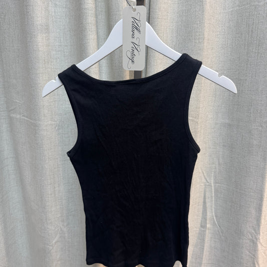 Black Sequin Embellished Tank Top