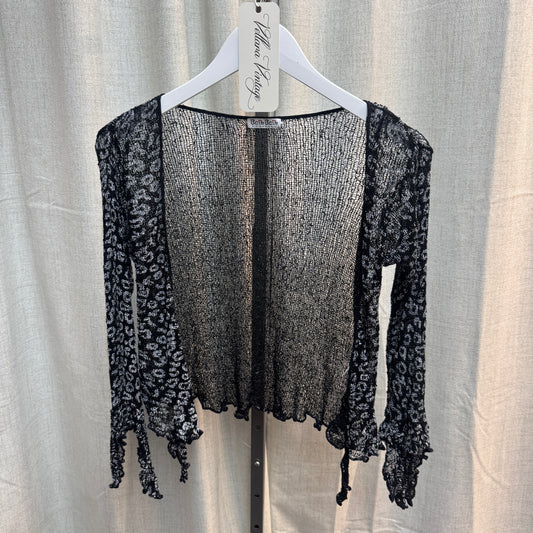 Cheetah Print Open Knit Cardigan