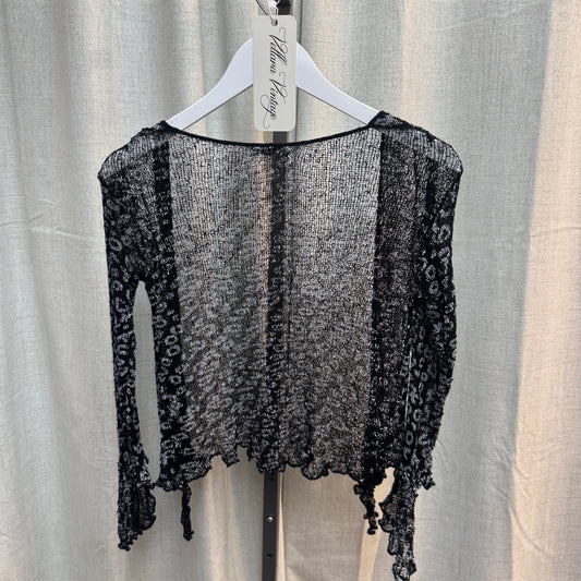 Cheetah Print Open Knit Cardigan