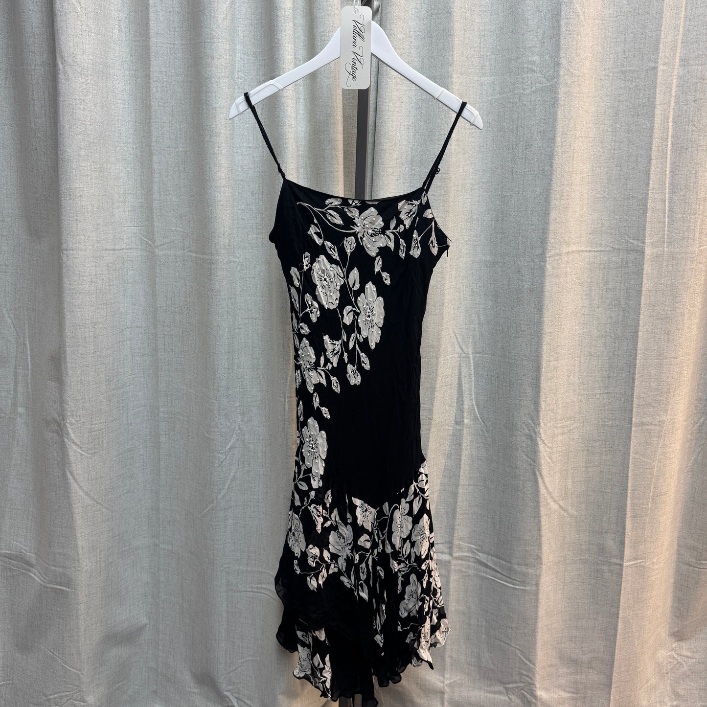 Black and White Floral Maxi Dress