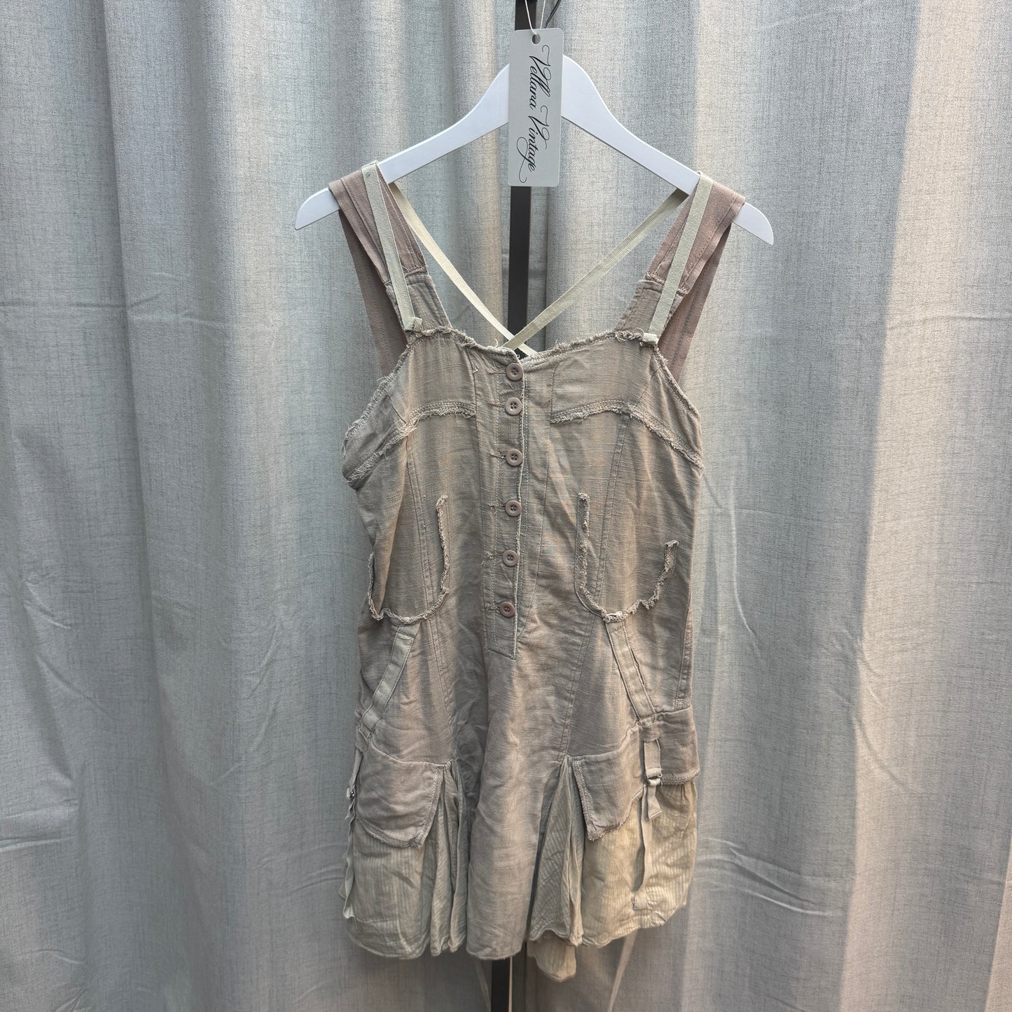 Cream Linen Subversive Midi Dress