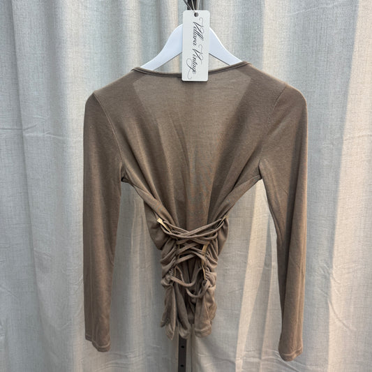 Morgan De Toi Tan Cowl Neck Long Sleeve