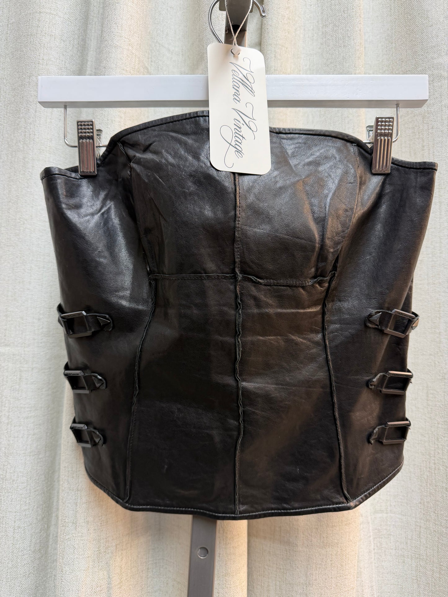 Faith Connexion Strapless Leather Corset