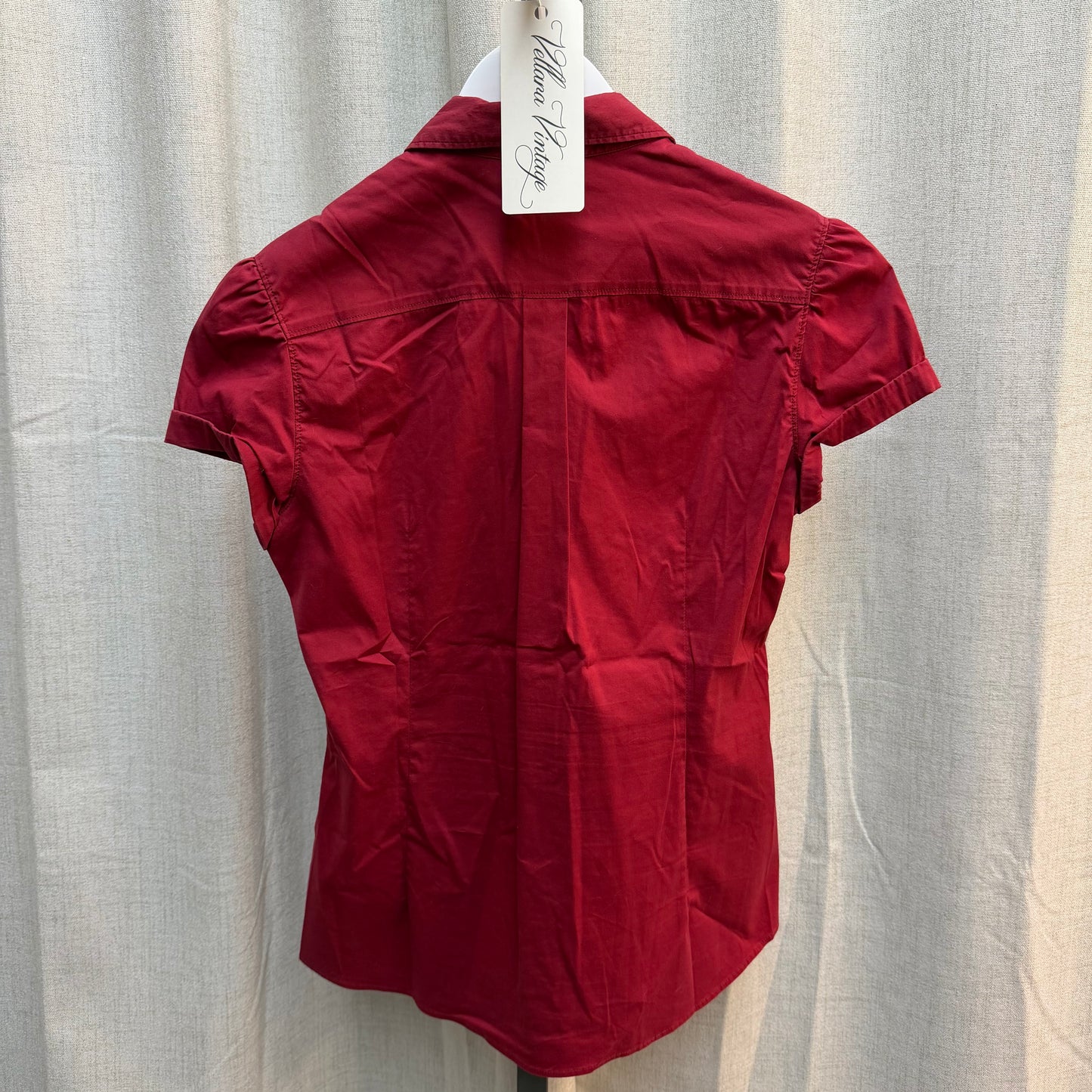 Red Prada Button Down Blouse
