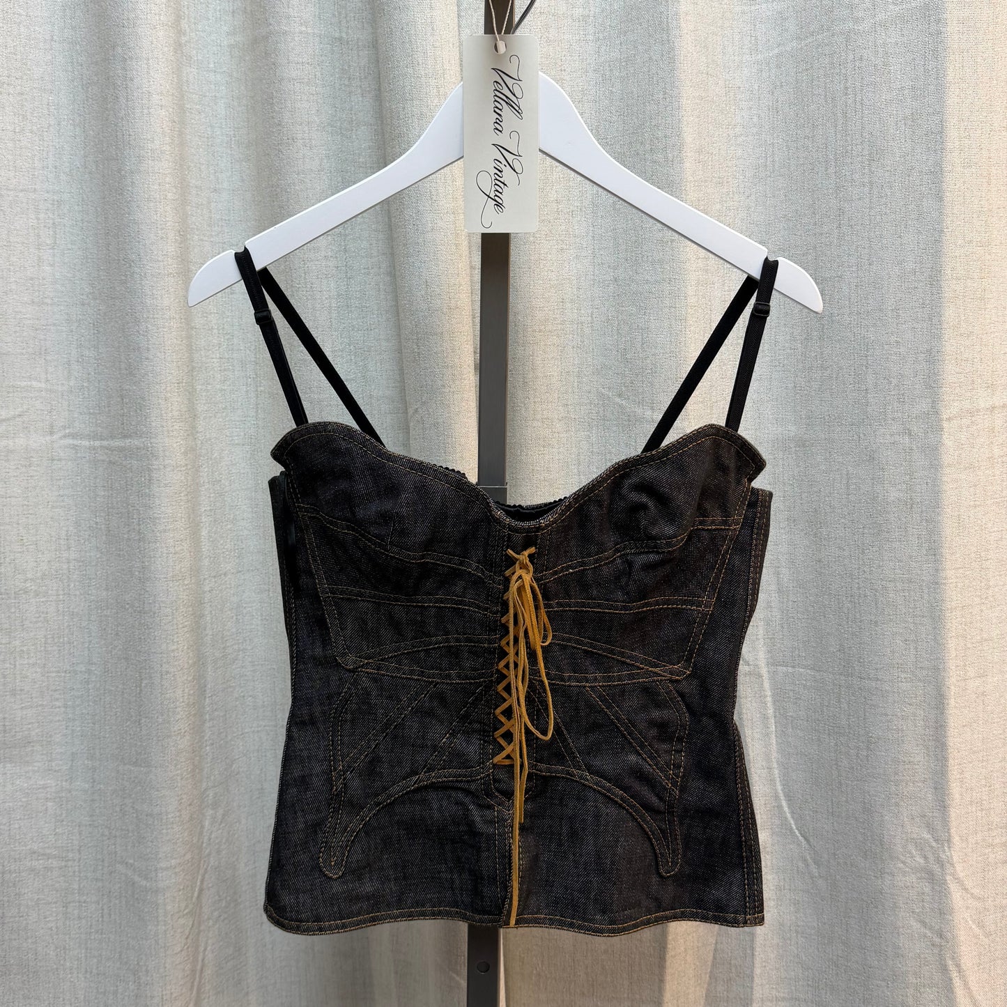 Dolce & Gabbana S/S 2002 Denim Butterfly Bustier