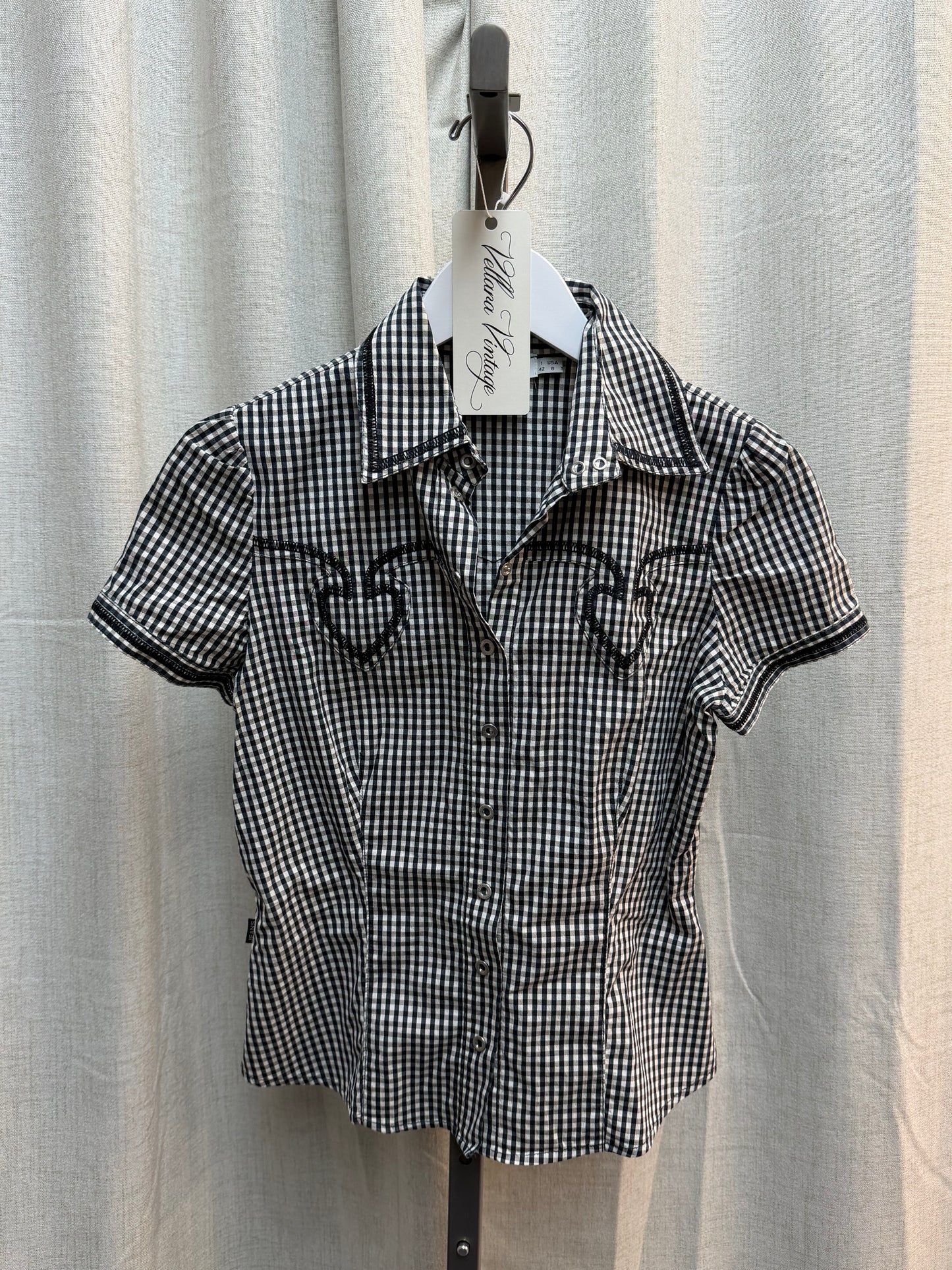 Moschino Jeans Gingham Blouse