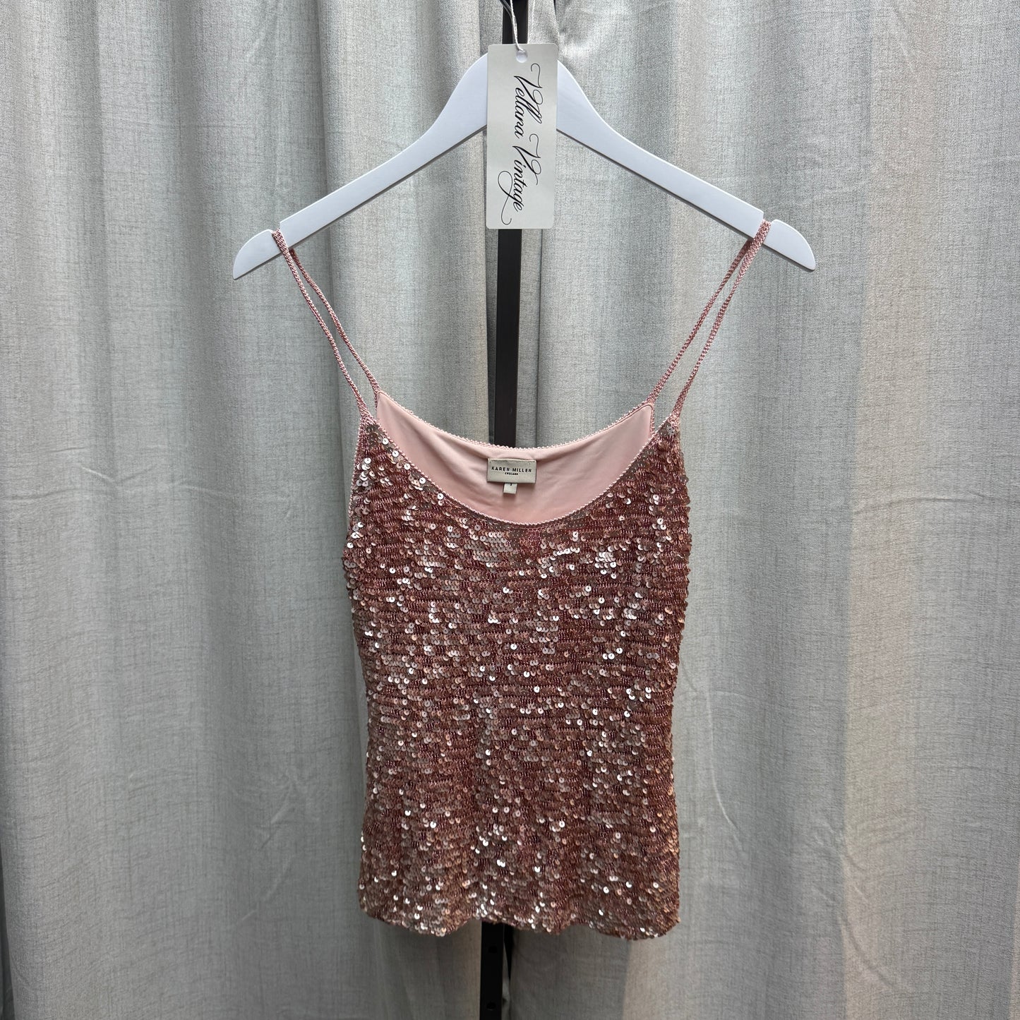 Karen Millen Pink Sequin Tank Top
