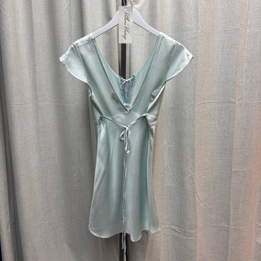 Dana Foley Mint Green Silk Mini Dress