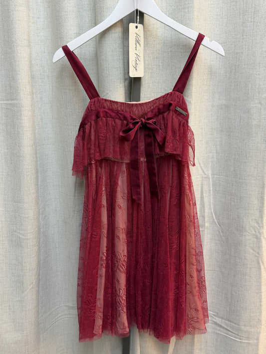 Galliano Red Lace Babydoll Dress