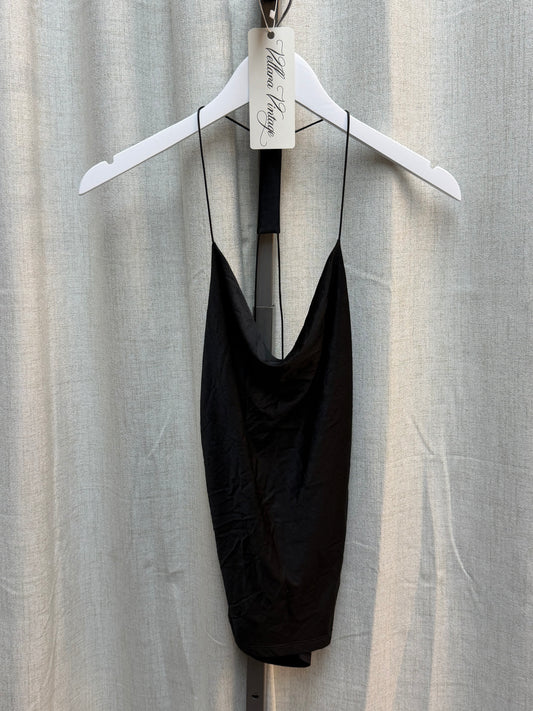 Black Morgan De Toi Cowl Neck Top with Rhinestones