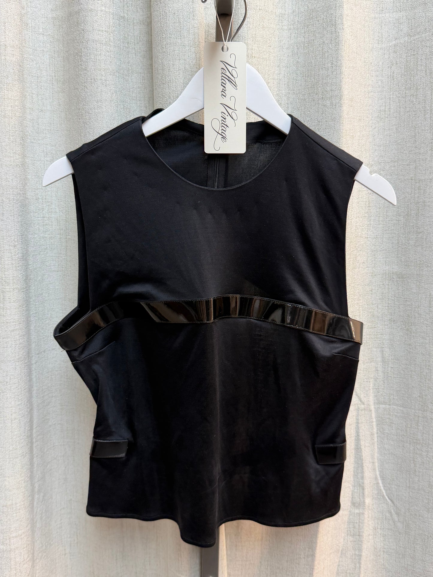 Gucci Tom Ford F/W 1999 Black Satin and Latex Open Back Top