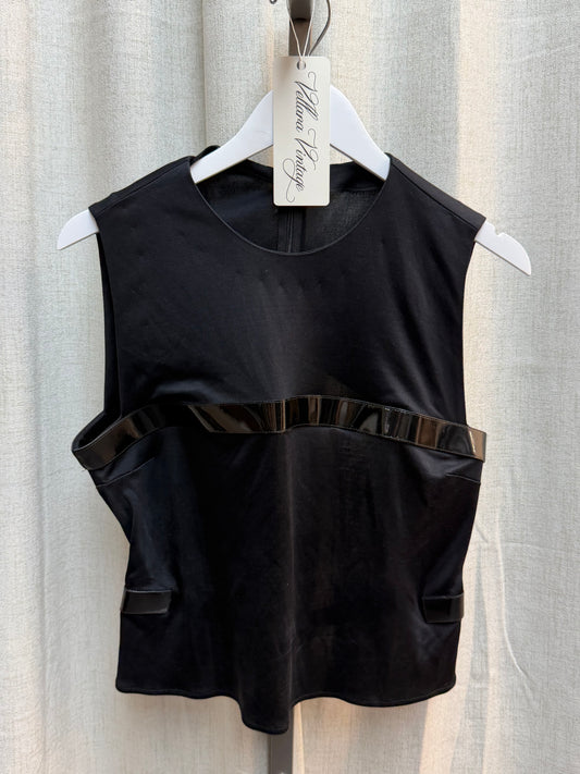 Gucci Tom Ford F/W 1999 Black Satin and Latex Open Back Top