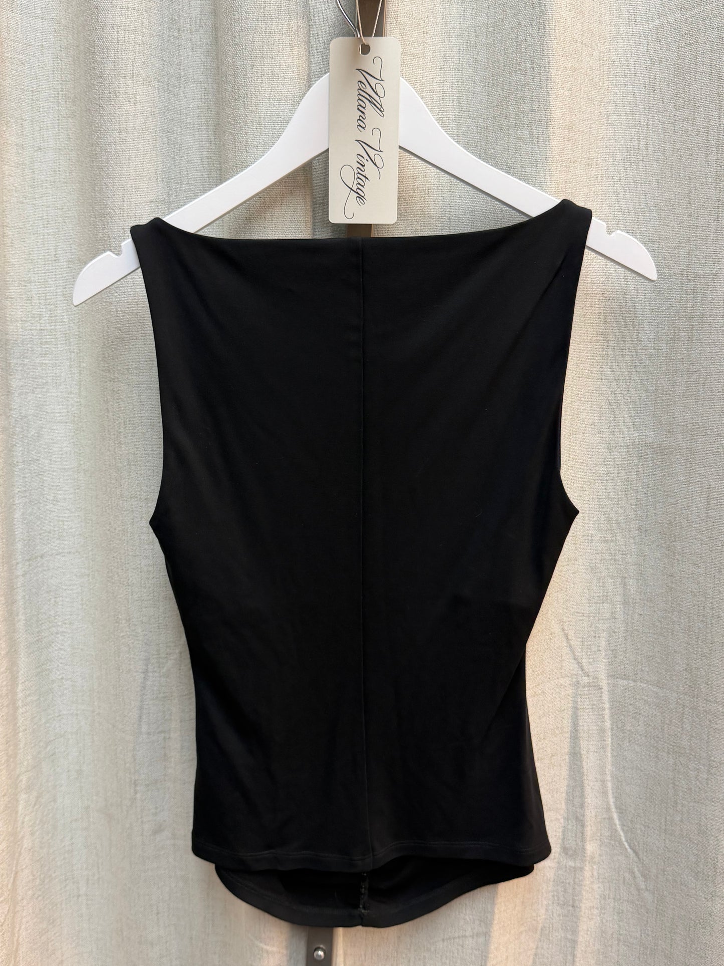 Versace Black Ruched Top