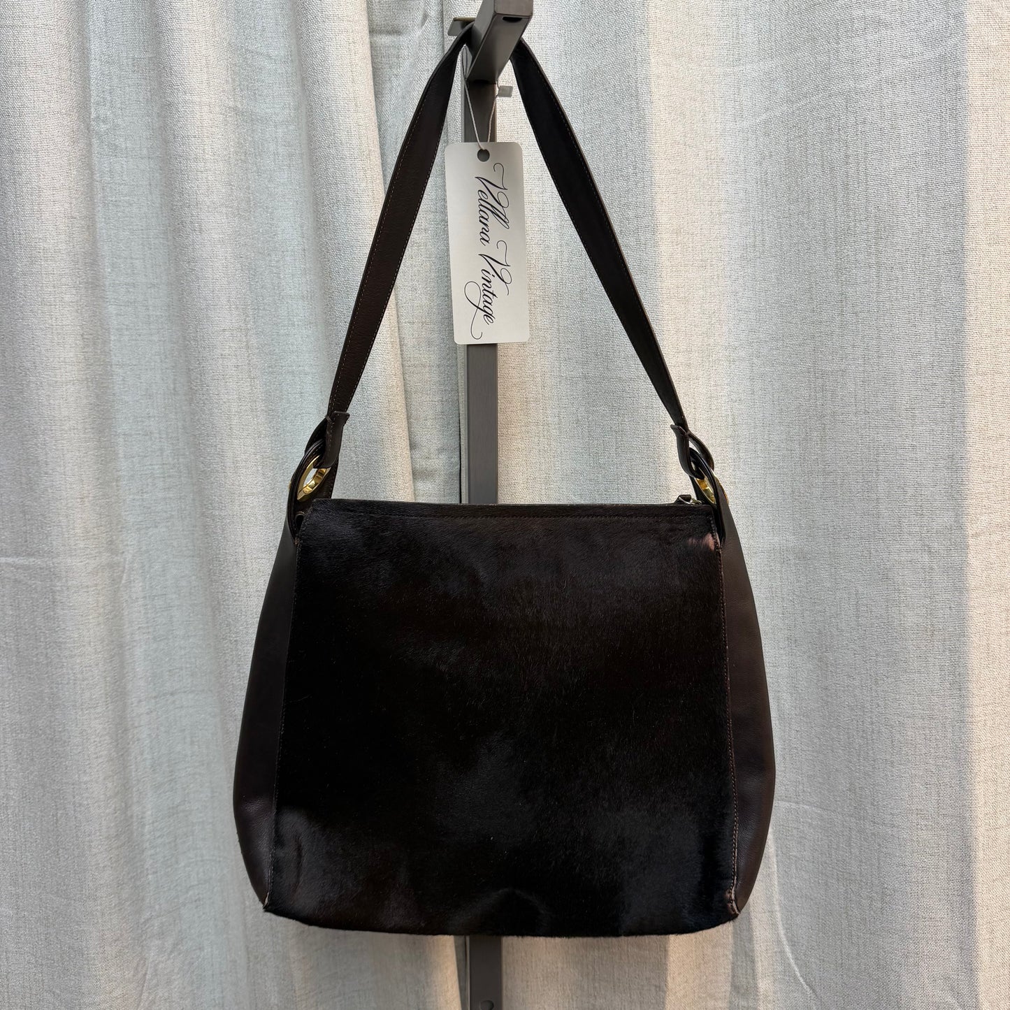 Gianni Versace '90s Era La Medusa Calf Hair Bag