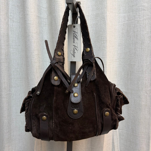 Brown Suede Chloe Silverado Bag