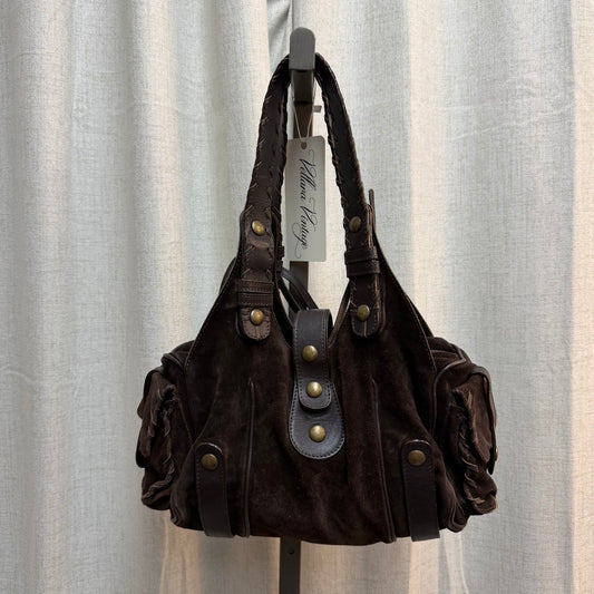 Brown Suede Chloe Silverado Bag