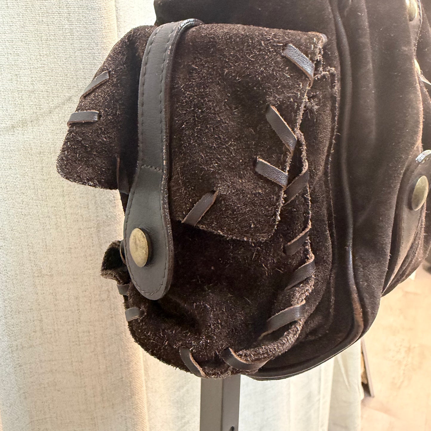 Brown Suede Chloe Silverado Bag