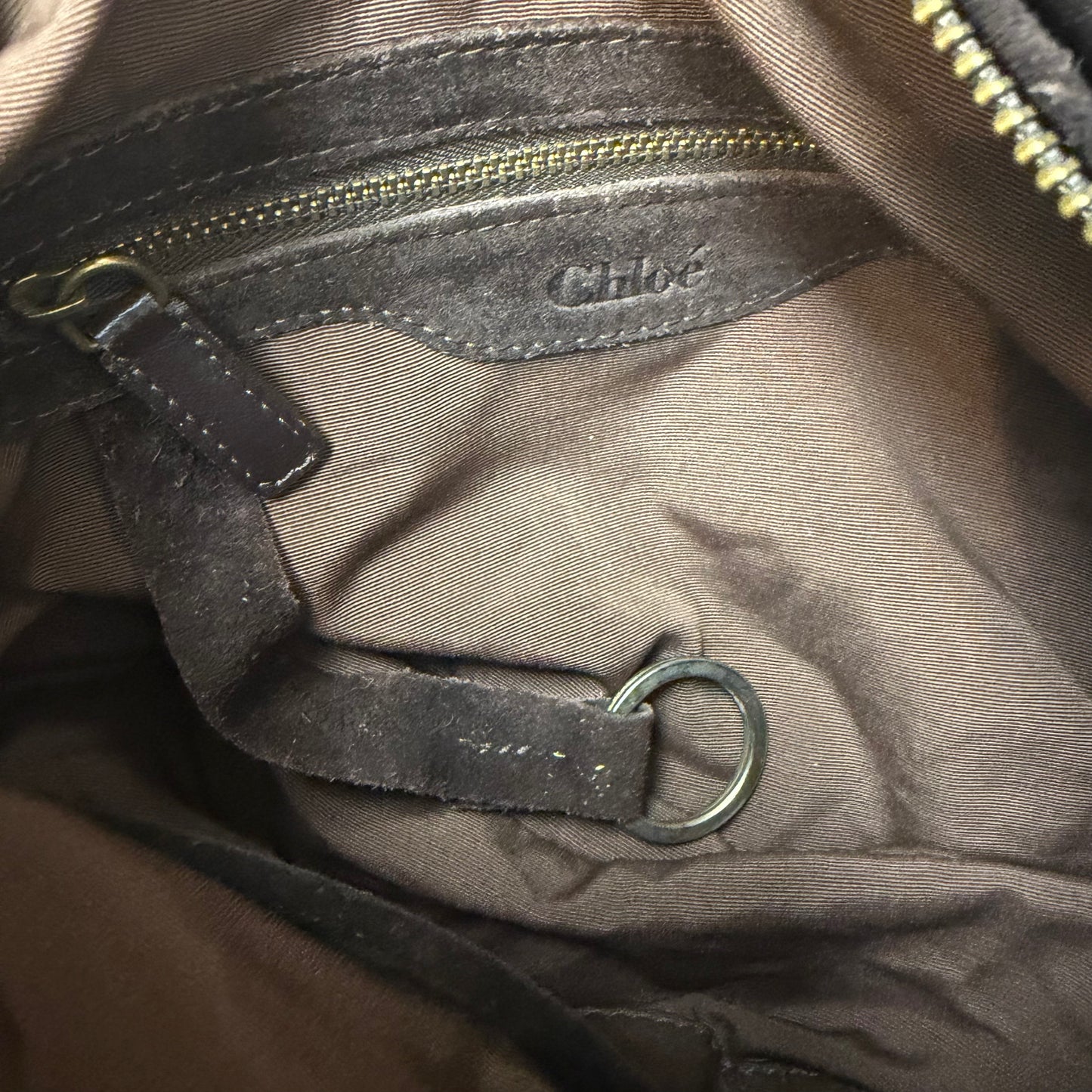 Brown Suede Chloe Silverado Bag