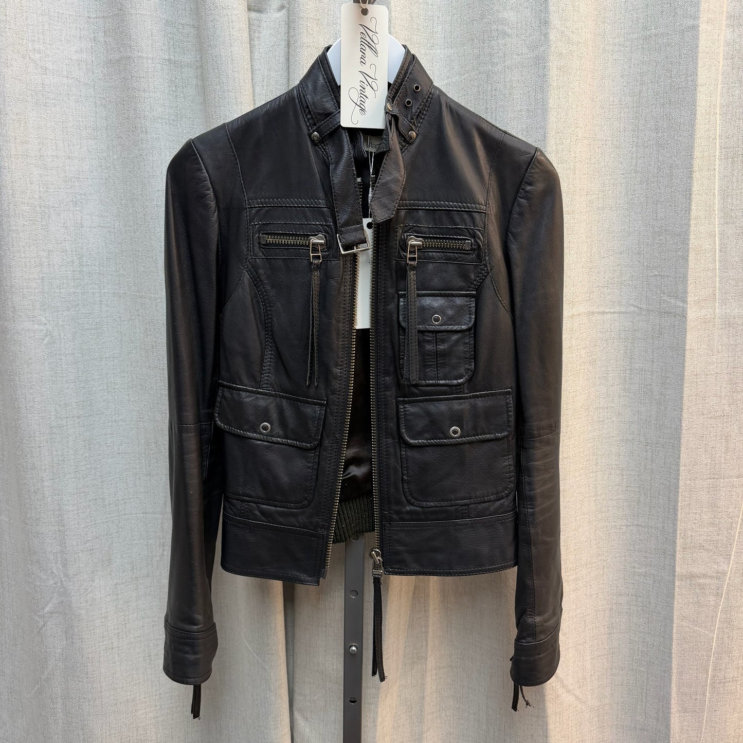 Blanco Black Genuine Leather Jacket