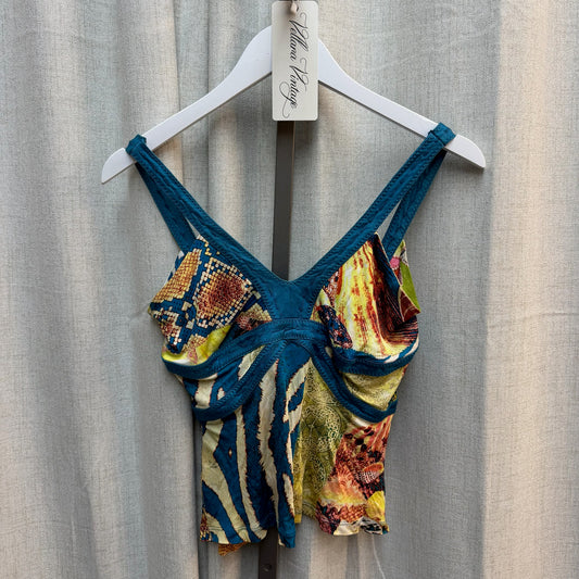 Just Cavalli Patchwork Animal Print Camisole Top