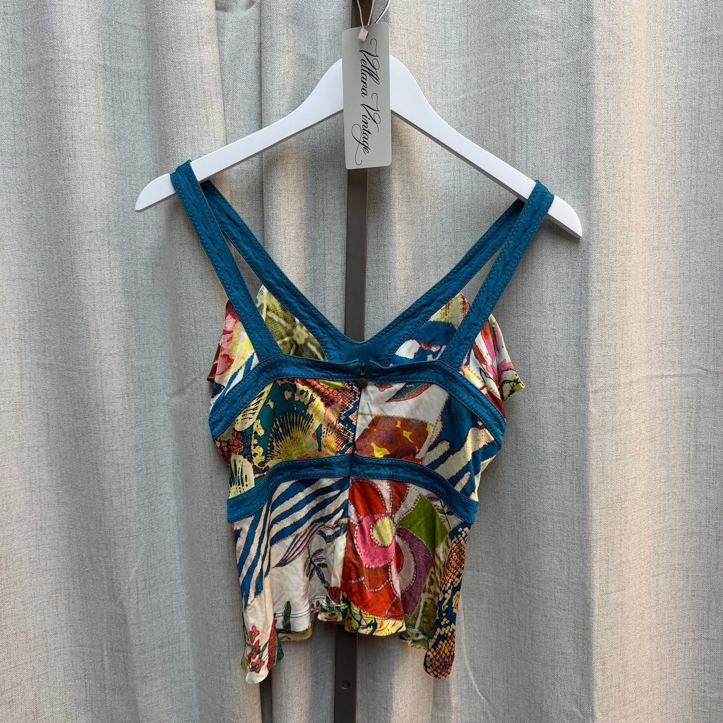 Just Cavalli Patchwork Animal Print Camisole Top