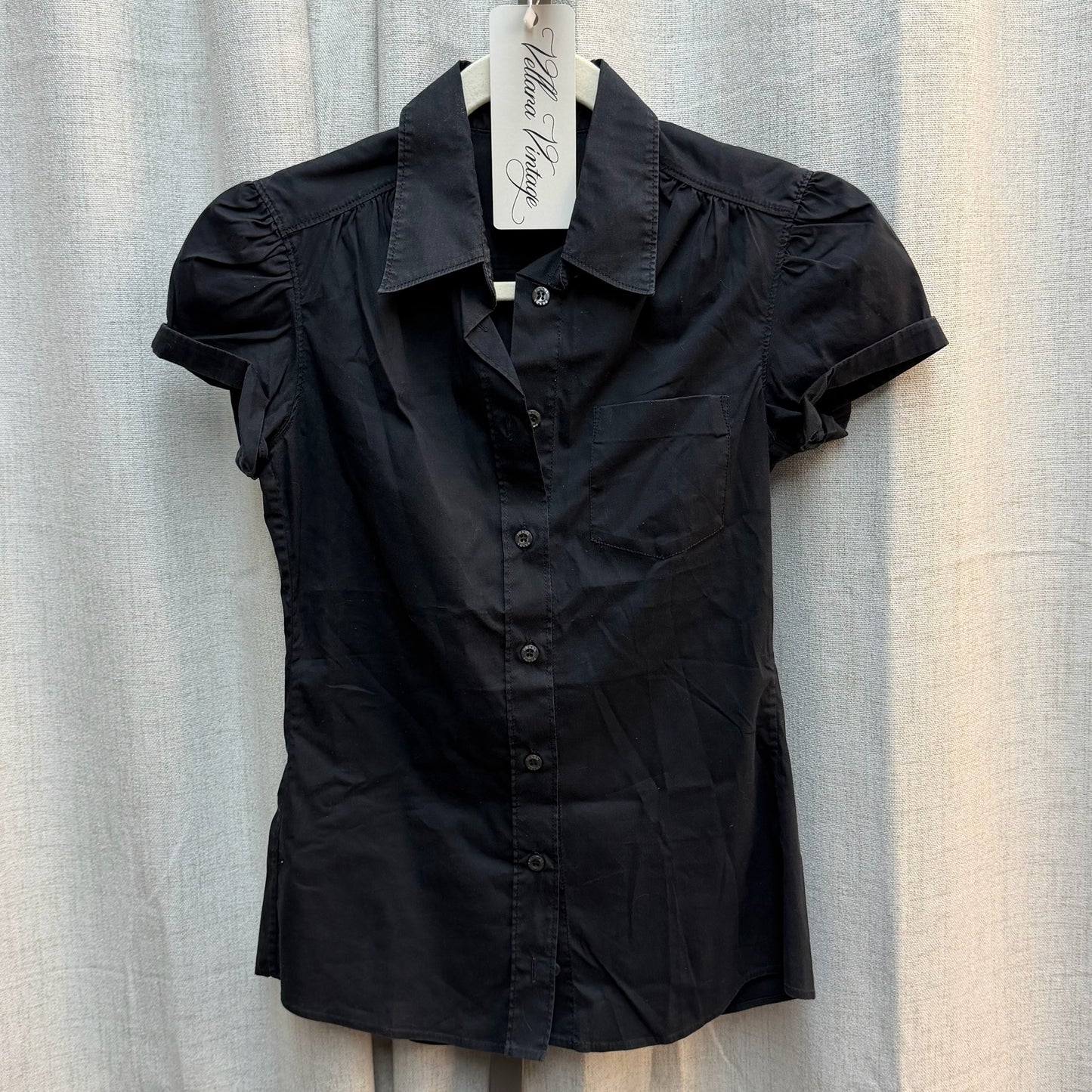 Prada Black Short Sleeve Button-Up Shirt