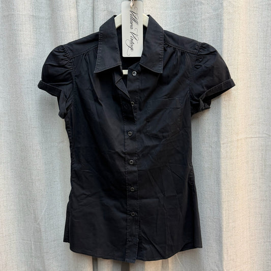 Prada Black Short Sleeve Button-Up Shirt