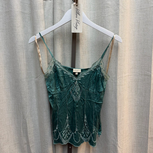 Karen Millen Teal Silk Embellished Camisole Top
