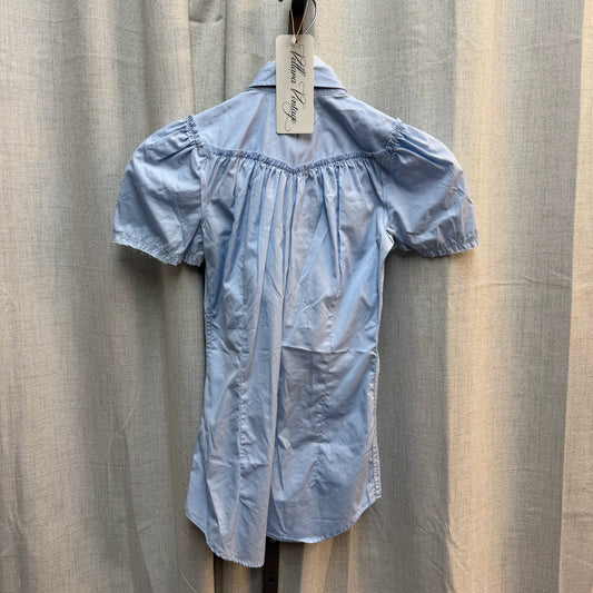 Dsquared2 Light Blue Puff Sleeve Button-Up Shirt