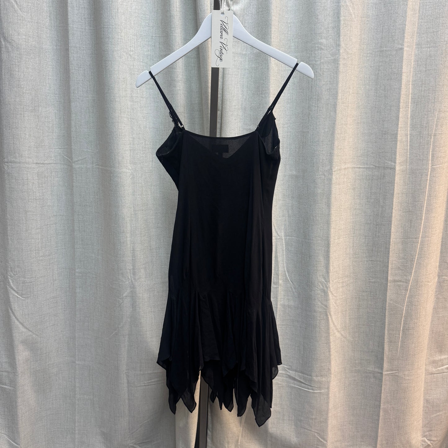 Karen Millen Black and Teal Silk Sequin Midi Dress