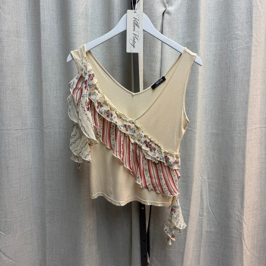 Morgan De Toi Pastel Cottagecore Ruffled Tank Top
