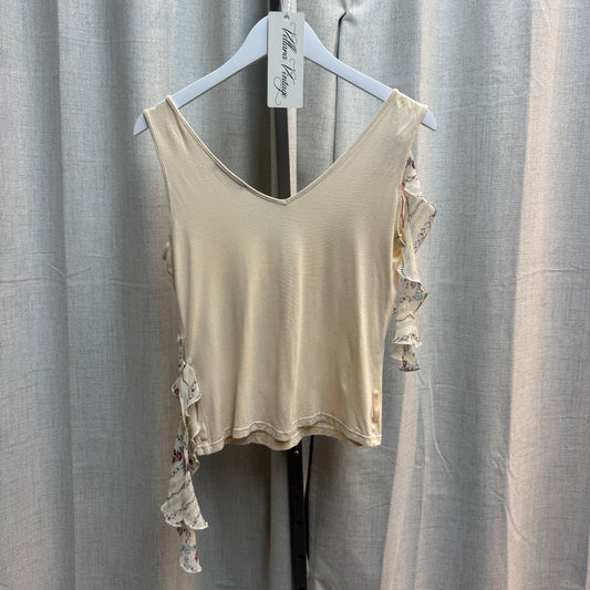 Morgan De Toi Pastel Cottagecore Ruffled Tank Top