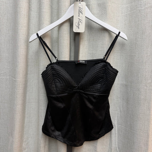 Morgan De Toi Black Sweetheart Top w/ Bow