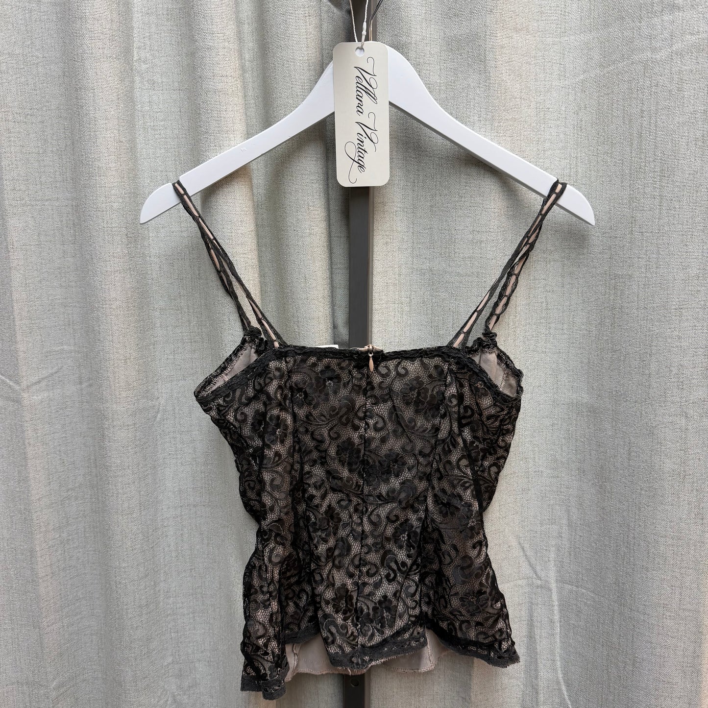Pink & Black Lace Bustier Top