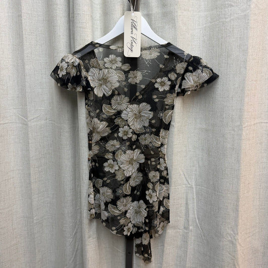 Sheer Brown Floral Top