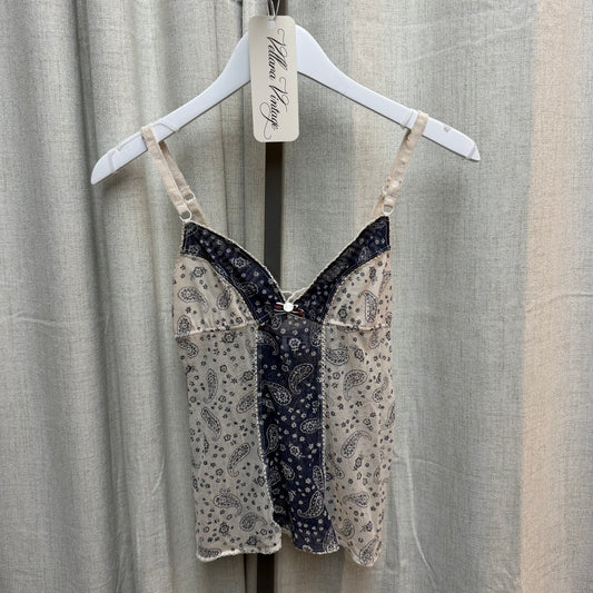 D&G Underwear Blue & White Paisley Top