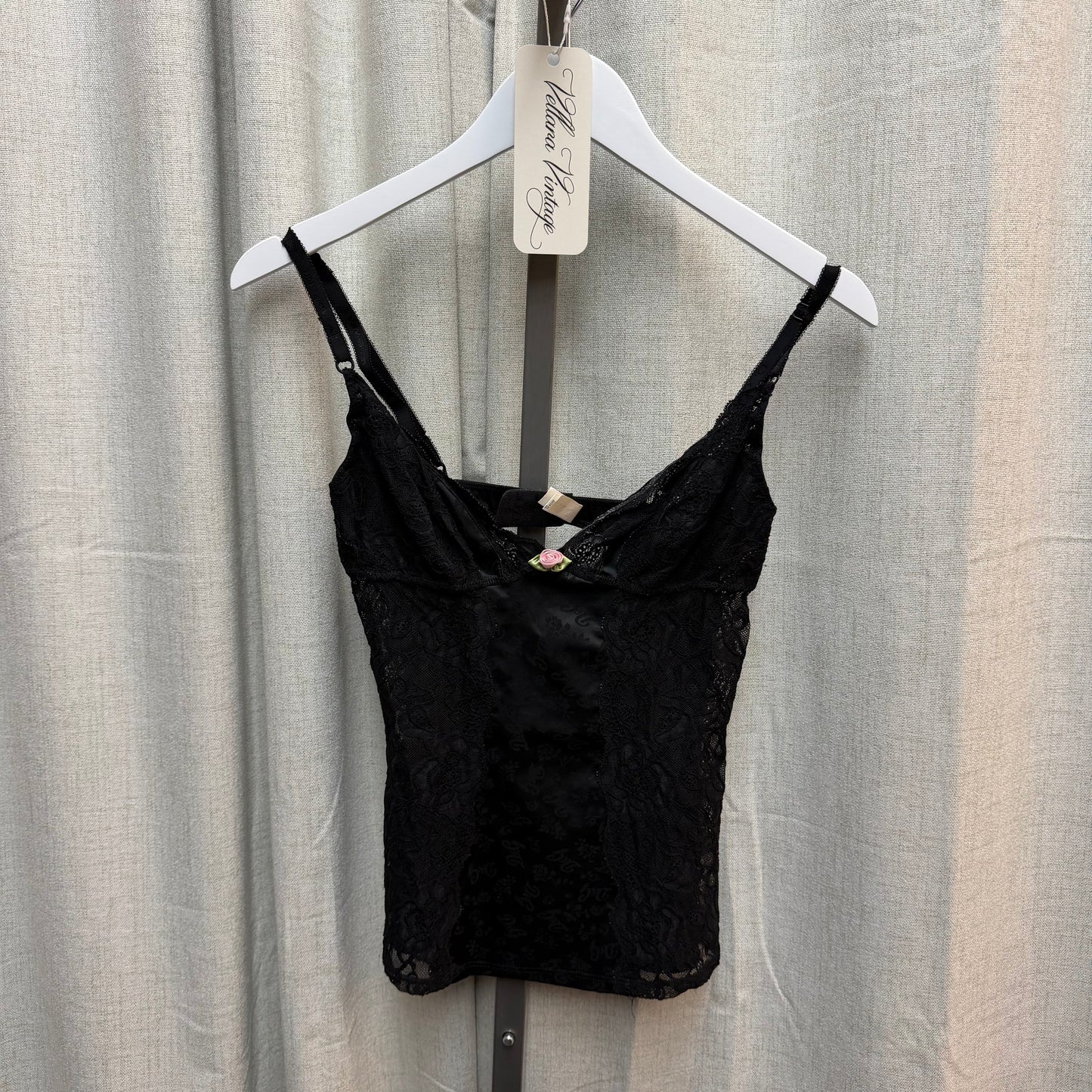 D&G Black Satin & Lace Cami