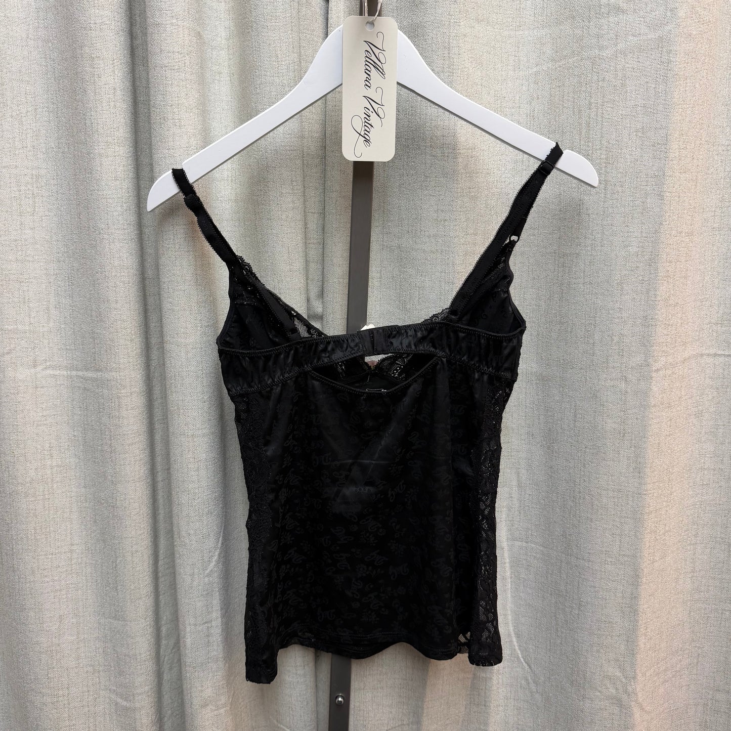 D&G Black Satin & Lace Cami