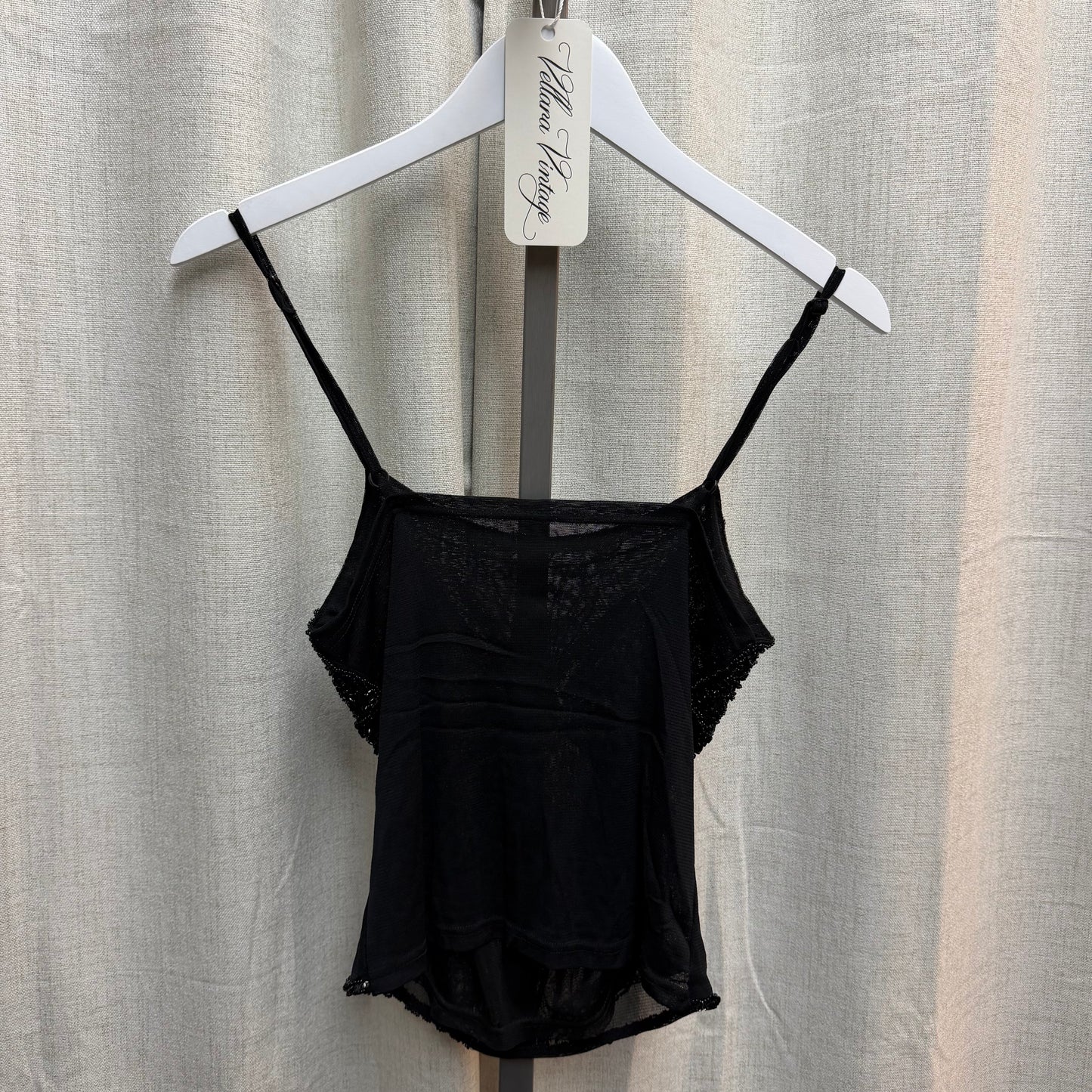 Black Beaded Heart Cami