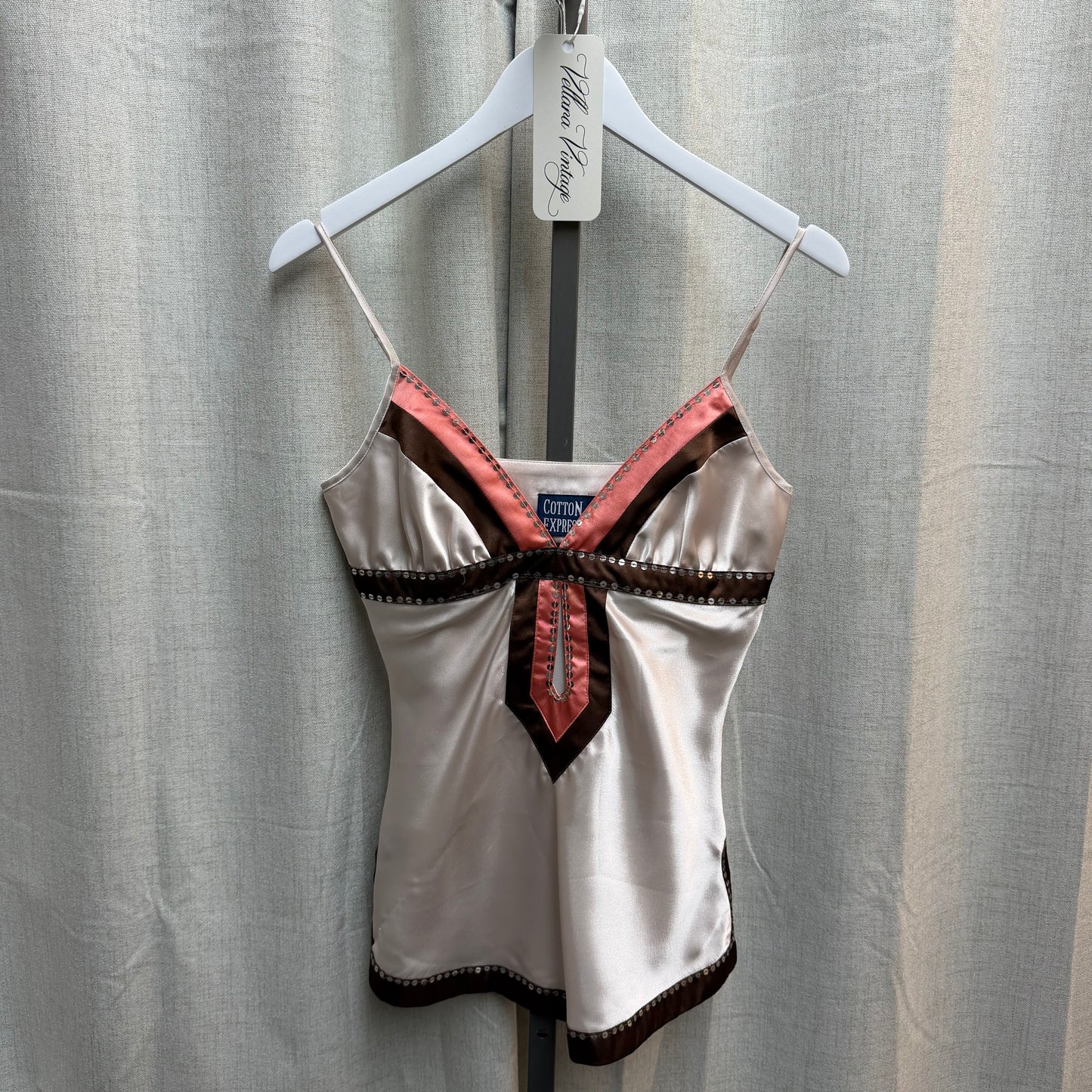 Beige 100% Silk Cami