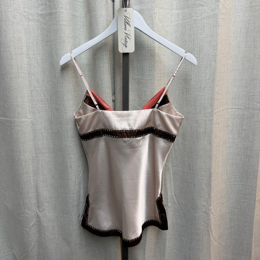 Beige 100% Silk Cami