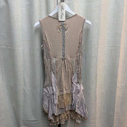Beige Layered Effect Euro Mini Dress