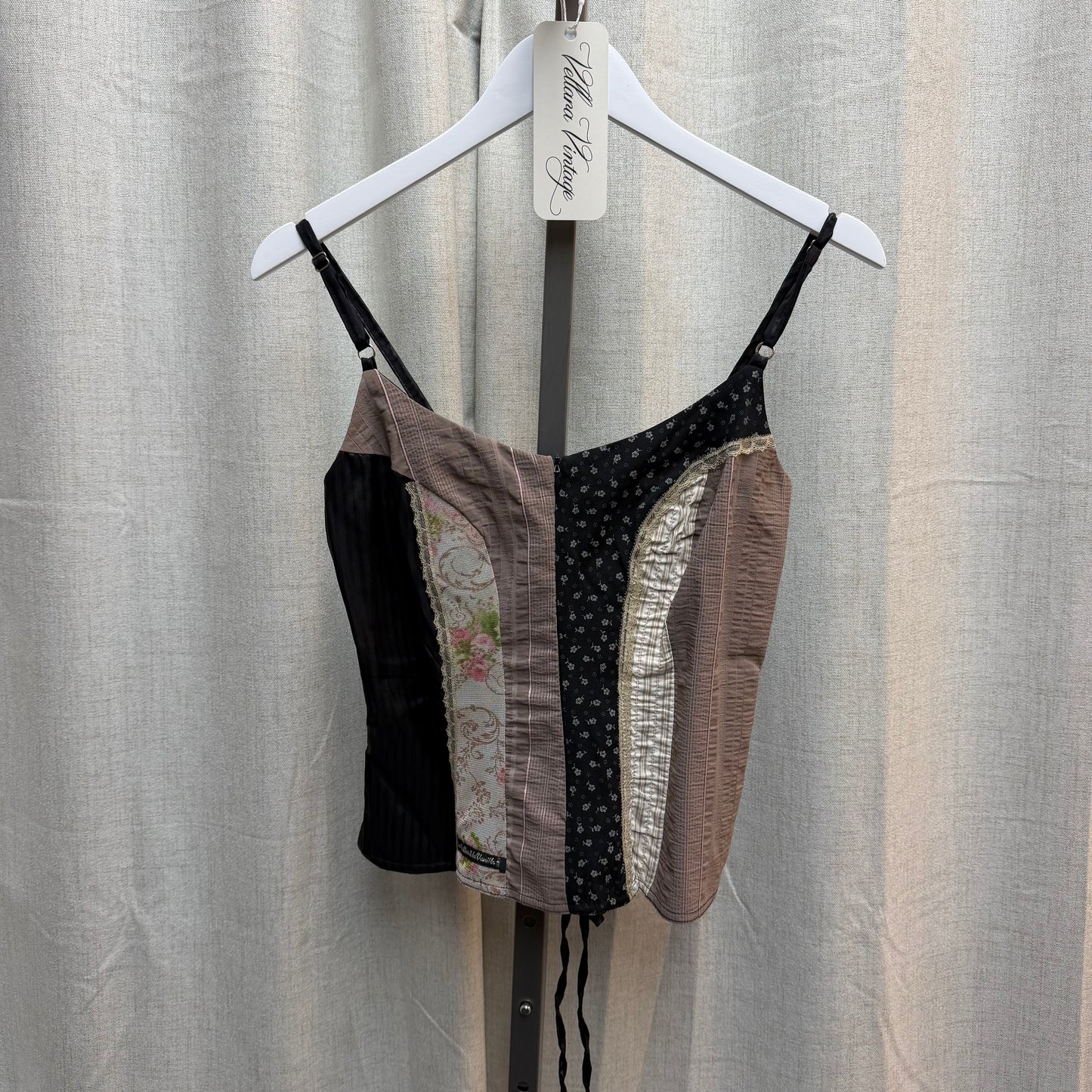 Brown Patchwork Cami
